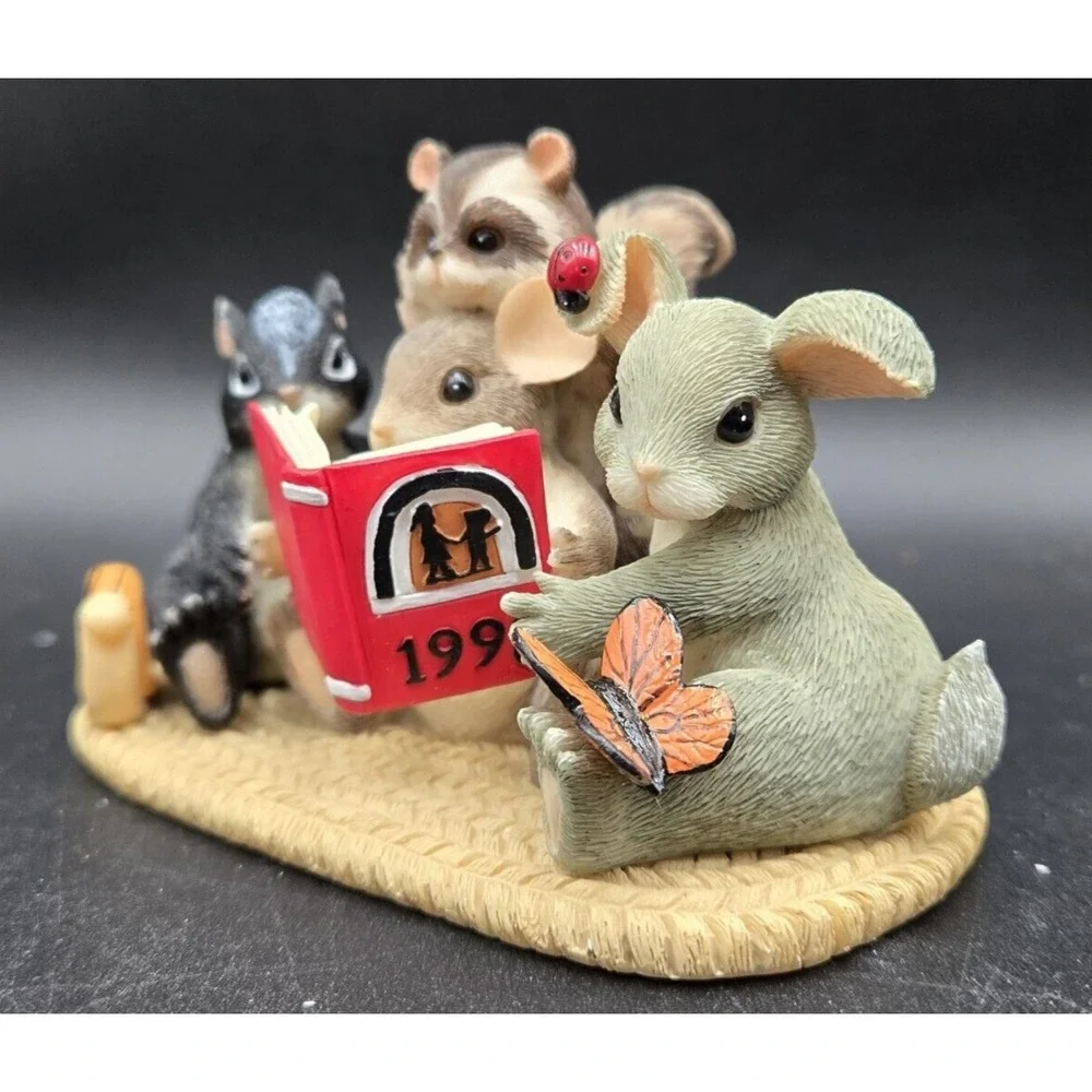 Charming Tails Collection Of Friends Raccoon Skunk Mouse Bunny Signed Dean Griff